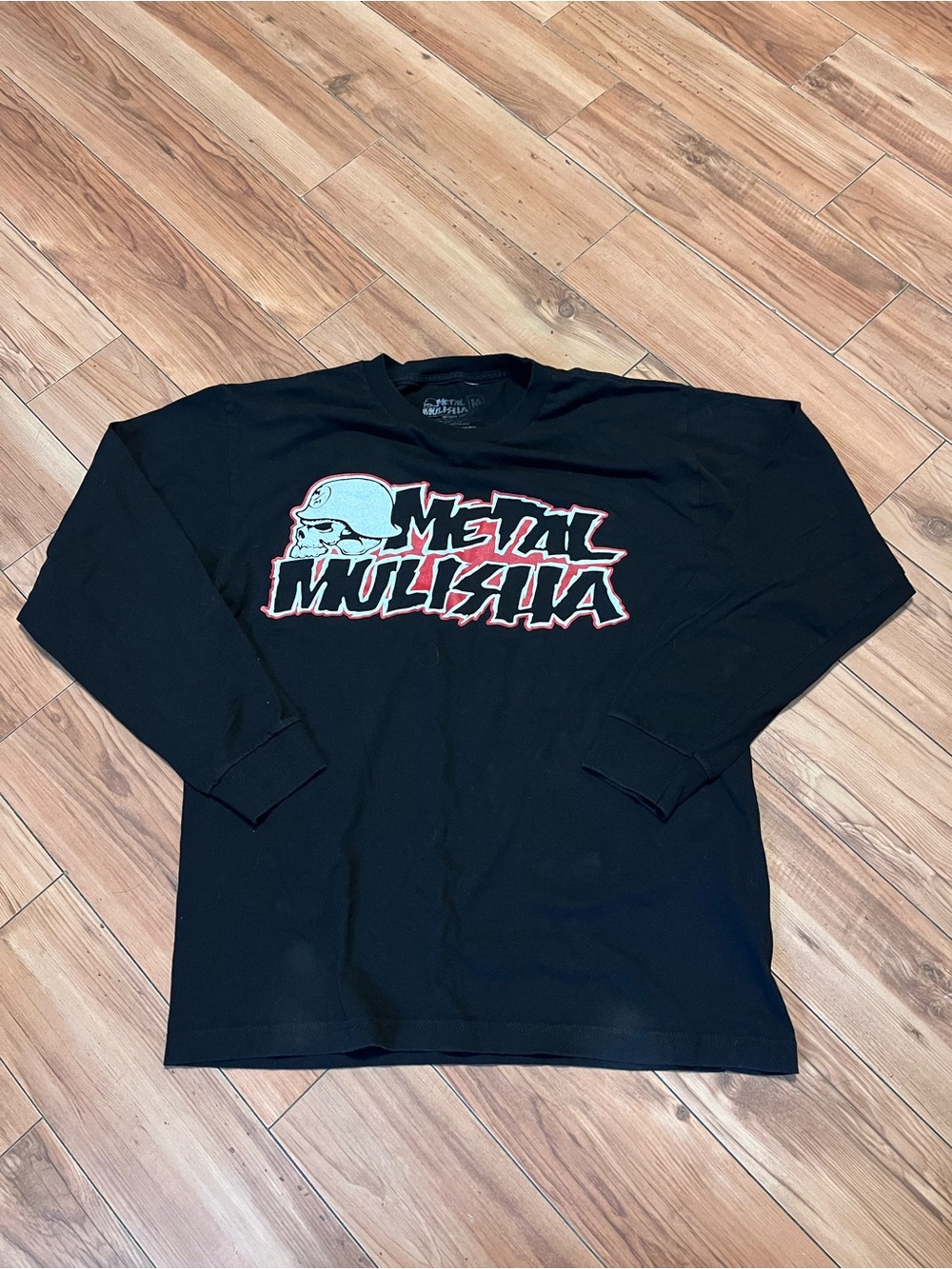 Metal Mulisha Black Long-Sleeve Shirt with White and Red Logo